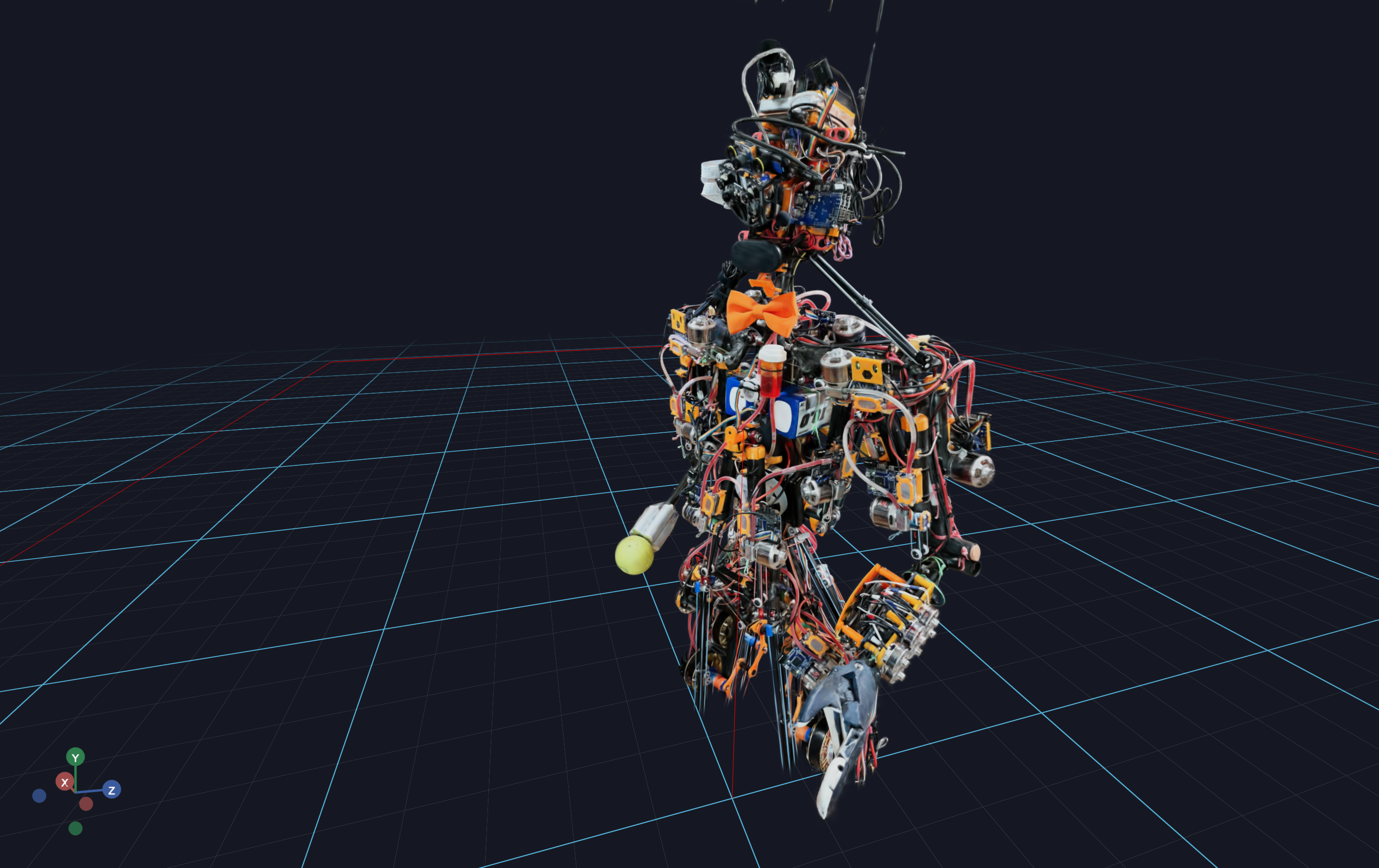 3d gaussian splat: Robot (no background)